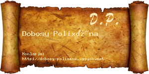 Dobosy Polixéna névjegykártya